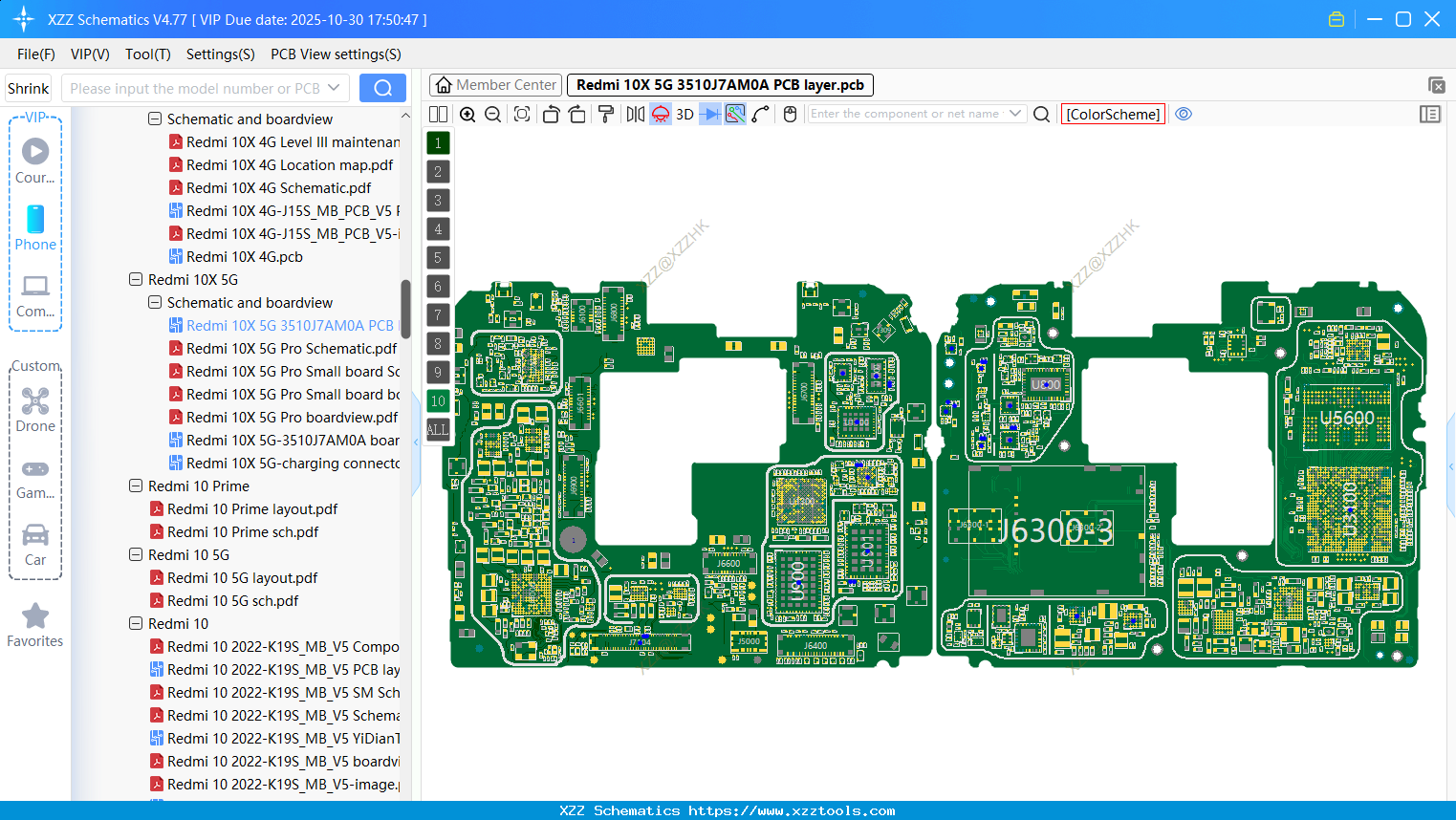 Xiaomi Redmi 10X 5G 3510J7AM0A PCB Layer